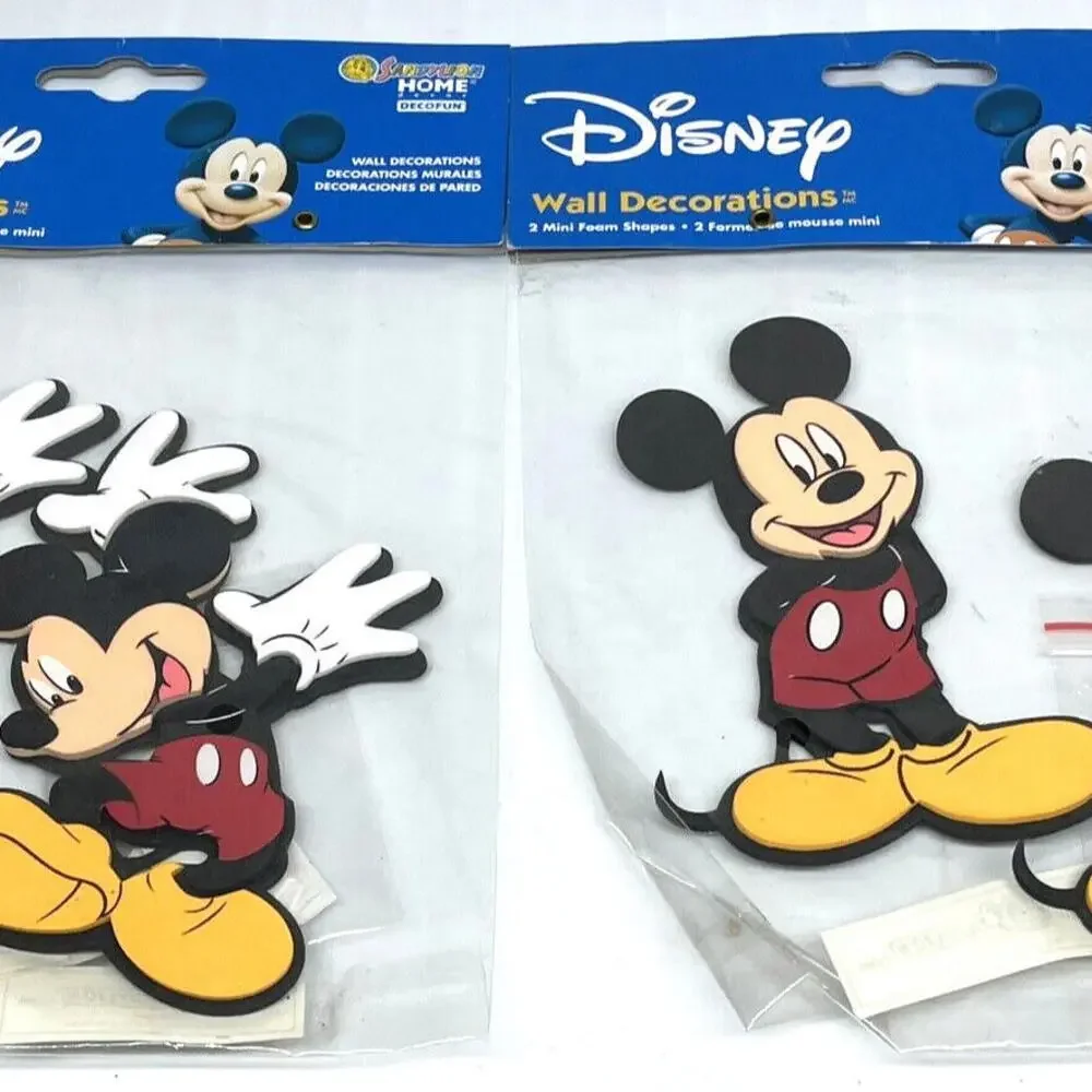 Sandylion Mickey Mouse Foam Wall Stickers Decorations Disney 2006 RARE‎